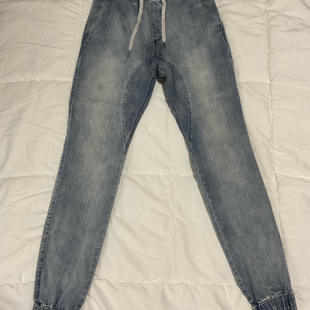 ZANEROBE Slingshot Denimo Jogger Drop-Crotch Button Fly Jeans Men's Size 32